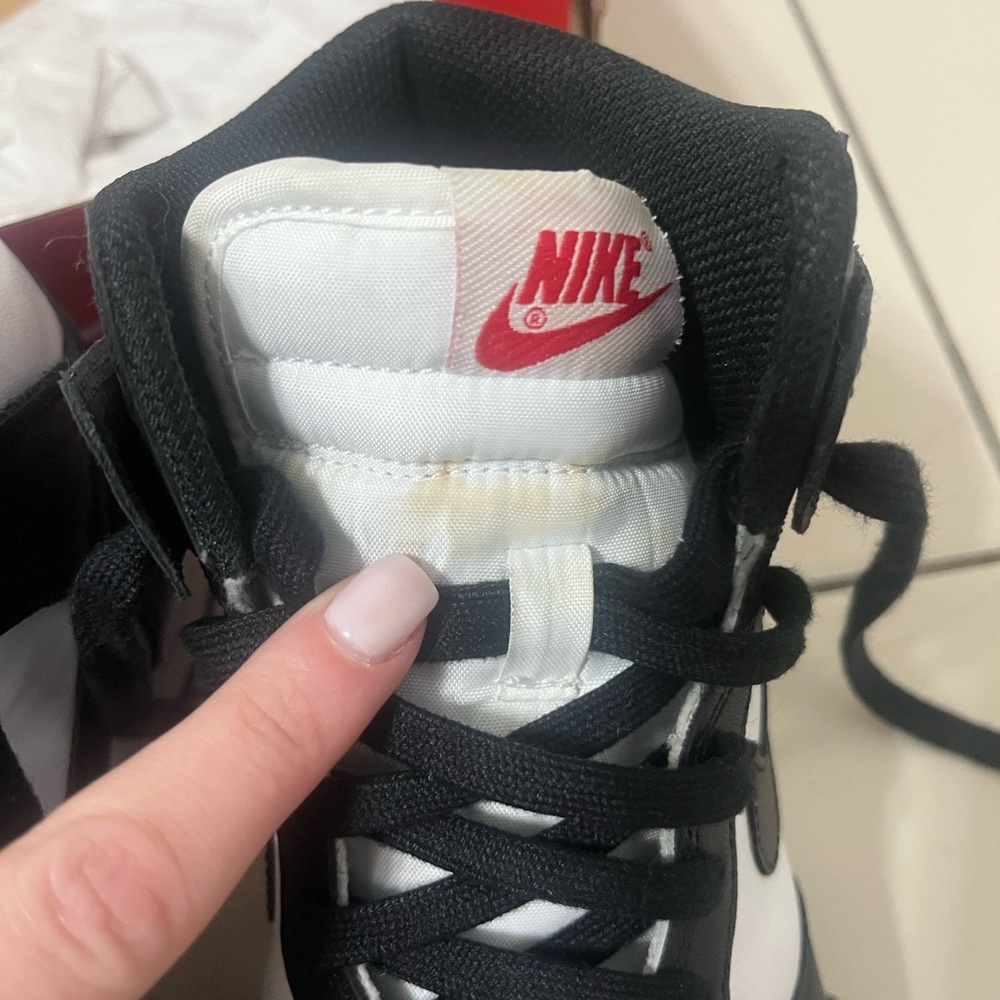 Nike Women’s Black and White High-Top Sneakers - Picture 5 of 6